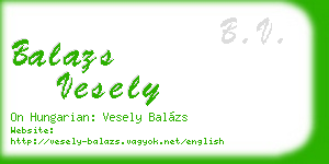 balazs vesely business card